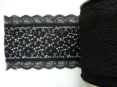 Stretch Lace 'Luxury' nr 189/17cm (10 m), Black